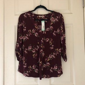 Burgandy Knit Top, size Medium